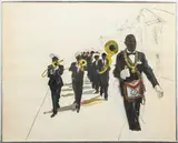 Untitled by Michael Paraskevas, acrylic and graphite on paper, sold Jul 2021