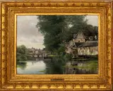 L'Epte by Emilio Sánchez-Perrier, oil on panel, sold Sep 2021