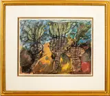 Untitled by Jean Dubuffet, 1948, watercolor on paper, sold Oct 2021