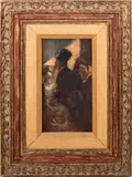 Untitled by Honoré Daumier, oil on panel, sold Oct 2021