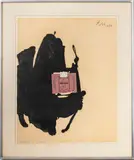 Untitled by Robert Motherwell, 1975, aquatint and collage in colors, sold Dec 2021