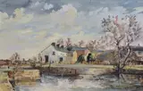 Untitled by Fred McJannet, oil on board, sold Apr 2025