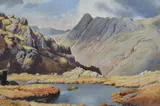 Pike O'Stickle from Black Rigg' within washline mount and gilt frame, under glass by Geoffrey H. Pooley, watercolour, sold Apr 2025