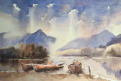 Untitled by Trevor Lingard, watercolour, sold Mar 2025