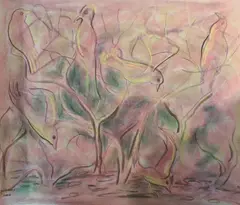 Untitled by Elvic Steele, watercolour, sold Feb 2025