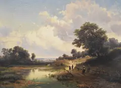 Untitled by Fred Barnard, oil on canvas, sold Feb 2025