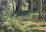 Smuggler's Cottage by Dennis Robinson, acrylic, sold Feb 2025