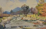 Untitled by T. Leslie Hawkes, watercolour, sold Feb 2025