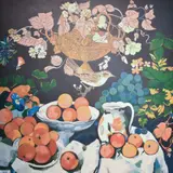Still Life with Grapes and a Bird by Simon M Smith, oil, sold Jan 2025