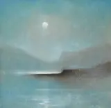 Luskentyre Moon by Willie Fulton, oil on canvas, sold Dec 2024