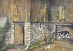 The Hayloft by Kevin Hockaday, acrylic, sold Dec 2024