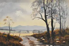 Bennachie from the East by David Wright, oil on canvas, sold Nov 2024