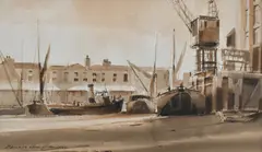 Prospect of Whitby, in the 1930s by Dennis John Hanceri, watercolor, sold Nov 2024