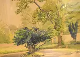 Sawley Village Orchard by Florence R. Walker, watercolour, sold Nov 2024