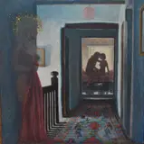 The Door is Open by Stephen Darbishire, oil on board, sold Oct 2024