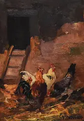 Untitled by Jacques van Coppenolle, oil, sold Oct 2024