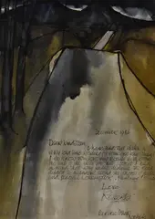 Untitled by Percy Kelly, 1986, watercolour, sold Oct 2024