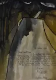 Untitled by Percy Kelly, 1986, watercolour, sold Oct 2024