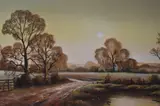 Untitled by W. Reeves, oil on canvas, sold Oct 2024