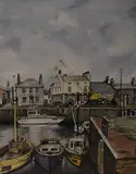 Glasson Dock by Peter Busfield, watercolour, sold Oct 2024