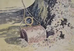 Alvis' of automobilia interest, 'Welsh Waters by Jill Healing, watercolor, sold Aug 2024