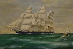 Flying Cloud by Lt Rusby, oil on board, sold Aug 2024