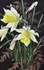 Meadow Saffron by Christine Isherwood, gouache, sold Aug 2024