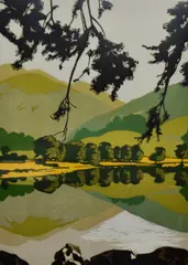 Reflections by Simon King, 1985, print, sold Aug 2024
