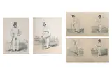 Fuller pilch [and] william lillywhite; and thomas box [and] james by Charles Hunt, print, sold Aug 2025