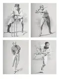 Studies of the human figure by George Elgar Hicks, print (other), sold Aug 2025