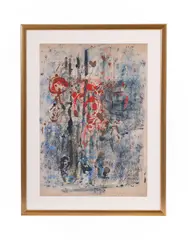Abstract by Jacqueline Muller, Acrylic on paper, sold Aug 2025