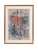 Abstract by Jacqueline Muller, Acrylic on paper, sold Aug 2025