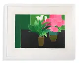 Still life with calle lillies & peonies by Bernard Cathelin, Lithograph printed in colours, sold Aug 2025