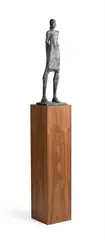 Standing figure by Arabella Brooke, Bronze with green patina, sold Aug 2025