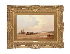 Near ambleteuse by Arthur Joseph Meadows, Oil on canvas, sold Jul 2025