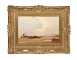 Near ambleteuse by Arthur Joseph Meadows, Oil on canvas, sold Jul 2025