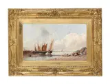Near gravelines, low tide by Arthur Joseph Meadows, Oil on canvas, sold Jul 2025
