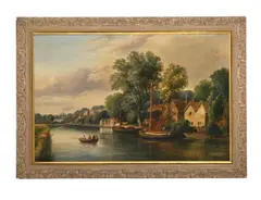 Thorpe gardens, norwich by Obadiah Short, Oil on canvas, sold Jul 2025
