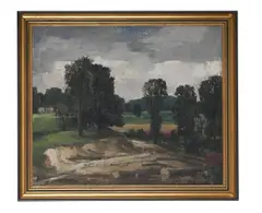 Landscape by Robin Darwin, Oil on canvas, sold Jul 2025