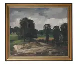 Landscape by Robin Darwin, Oil on canvas, sold Jul 2025