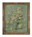 Mixed flowers in a vase by Terence Loudon, Oil on canvas, sold Jul 2025
