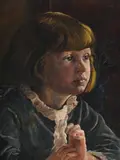 Portrait of shirin spencer by Hilda Carline, 1931, Oil on panel, sold Jul 2025