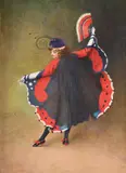 The red admiral: hilda carline by George Francis Carline, 1904, Watercolour, sold Jul 2025