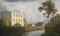 Passing storm, regent's canal by Algernon Newton, Oil on canvas, sold Jul 2025