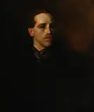 Man in black by Glyn Warren Philpot, Oil on canvas, sold Jul 2025