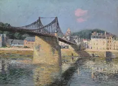 Le pont d'elbeuf by Gustave Loiseau, 1911, Oil on canvas, sold Jul 2025