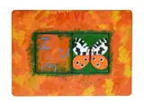 Conjuction garden tiger, zum (zum = boom!) by Joe Tilson, 1998, Oil on canvas laid to board, sold Jul 2025