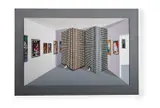 Cubist perspective by Patrick Hughes, 1994, Oil on board construction, sold Jul 2025