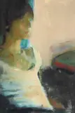 Portrait study by Christian Schoeler, 2007, Oil on canvas, laid to board, sold Jul 2025