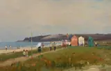 Beach view, sussex by Roy Petley, Oil on board, sold Jul 2025